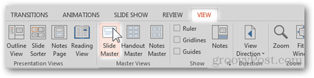 Modello di Office 2013 Crea Crea design personalizzato POTX Personalizza diapositive Tutorial Come far scorrere Master View Open