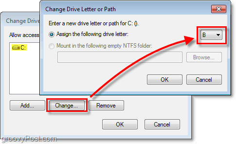 assegnare una nuova lettera di unità al disco rigido di Windows 7