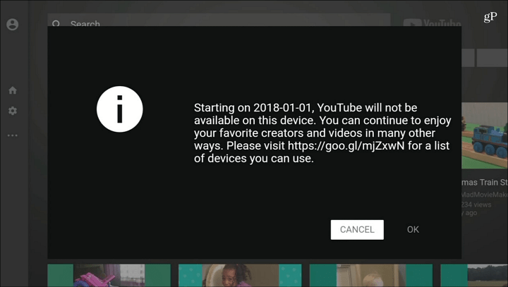 YouTube Fire TV non più disponibile