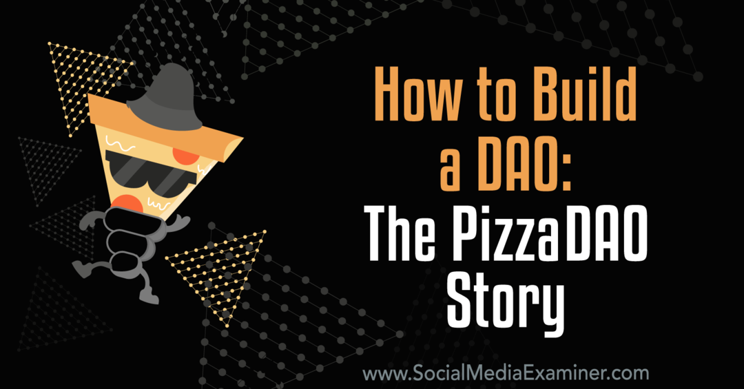come costruire un rumore: il pizzadao story-social media esaminatore