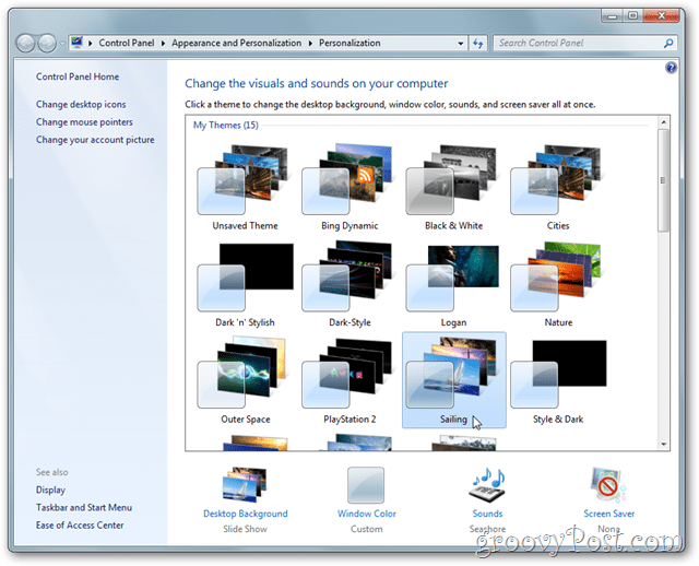Libreria dei temi di Windows 7