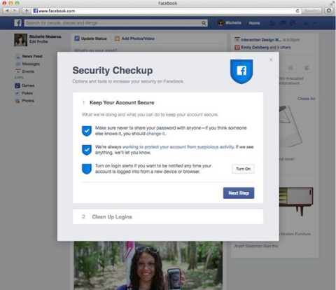 Facebook verifica una nuova funzionalità di controllo della sicurezza