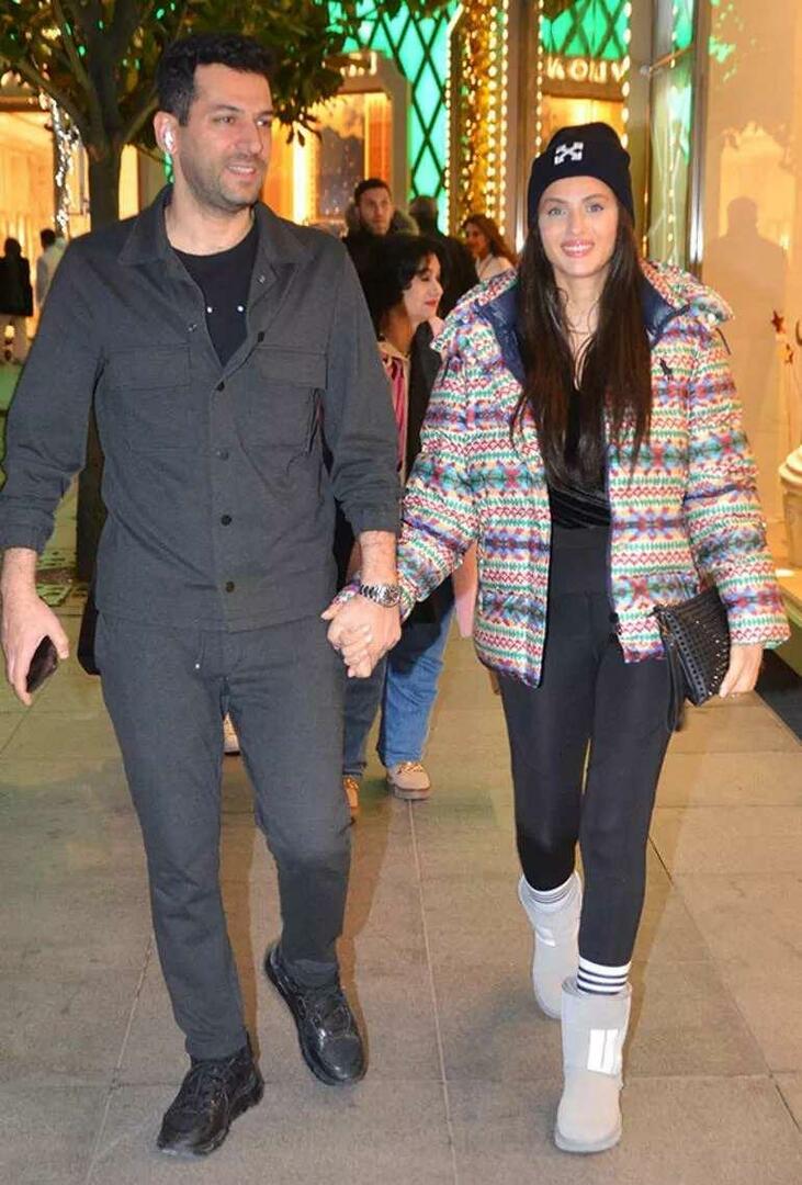 Murat Yıldırım e sua moglie İman Elbani