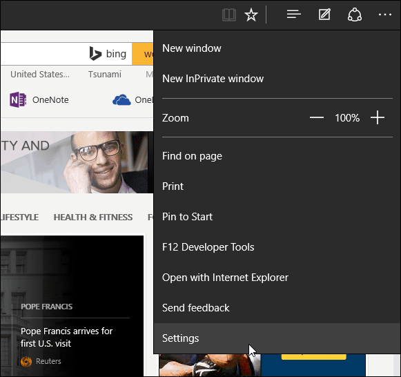 1 Impostazioni di Microsoft Edge