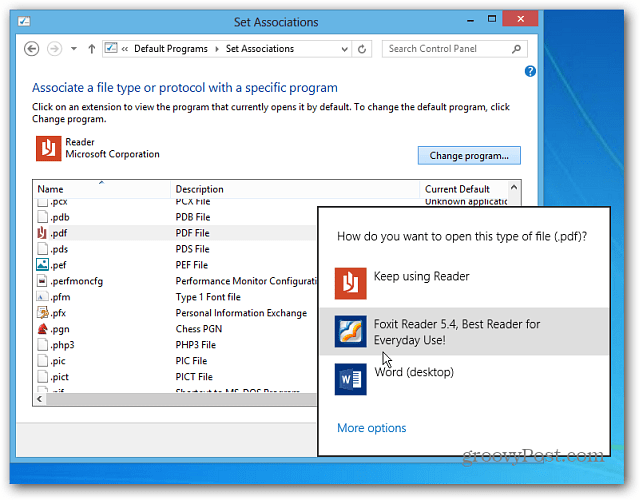 Rendi PDF e foto aperti nei programmi desktop di Windows 8