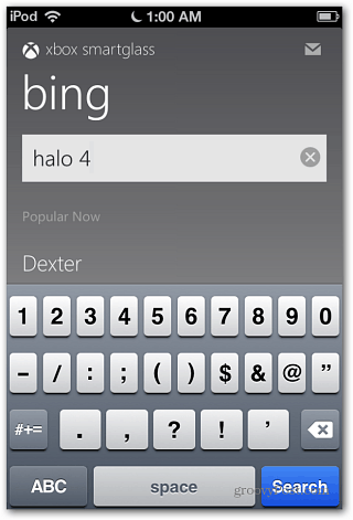 SmartGlass Bing Cerca iOS