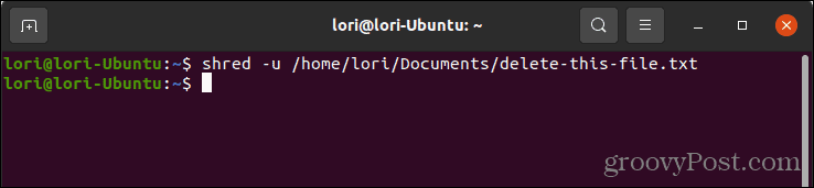 Elimina in modo sicuro un file utilizzando il comando shred in Linux