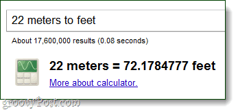 la calcolatrice converte i metri in piedi