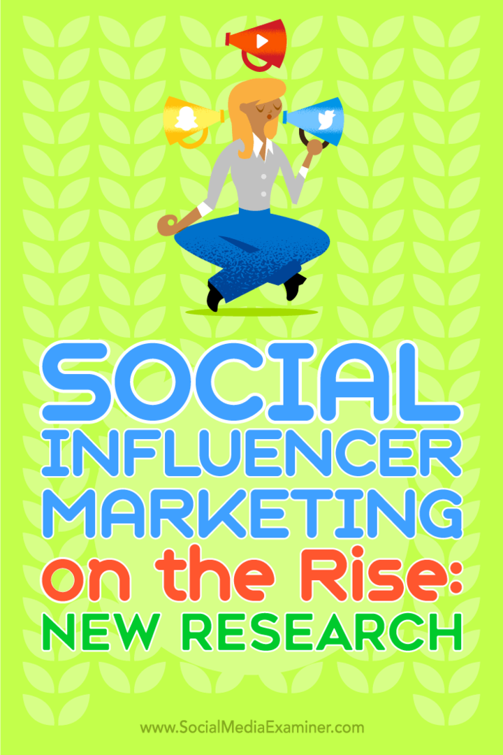 Social Influencer Marketing in ascesa: nuova ricerca di Michelle Krasniak su Social Media Examiner.