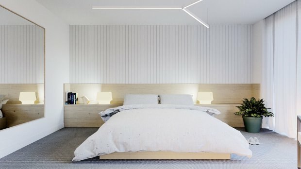 decorazione della camera da letto minimalista