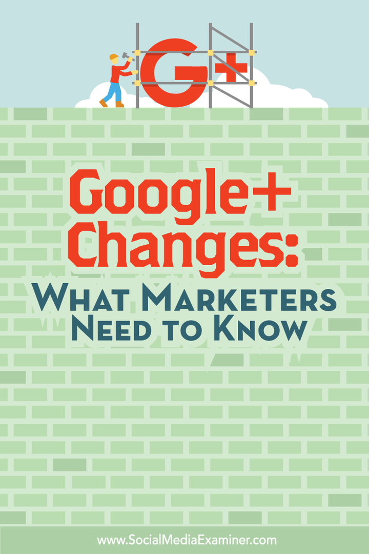 ciò che i professionisti del marketing devono sapere sulle modifiche a Google +