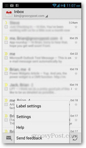 impostazioni di Gmail