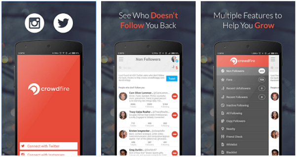 Crowdfire ti aiuta a pubblicare su Twitter e Instagram, a gestire i tuoi follower e altro ancora.