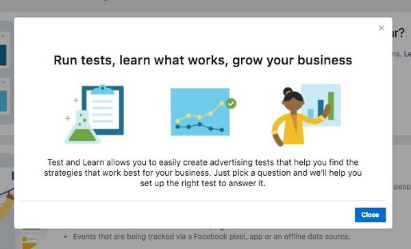 Facebook Business Manager lancia un nuovo strumento di test e apprendimento.