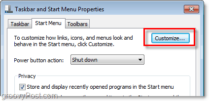 personalizza il menu Start di Windows 7