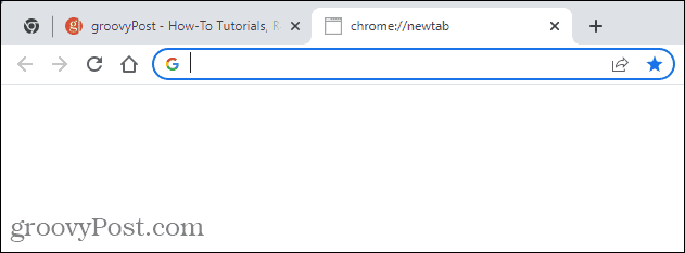 Una pagina Nuova scheda vuota in Chrome