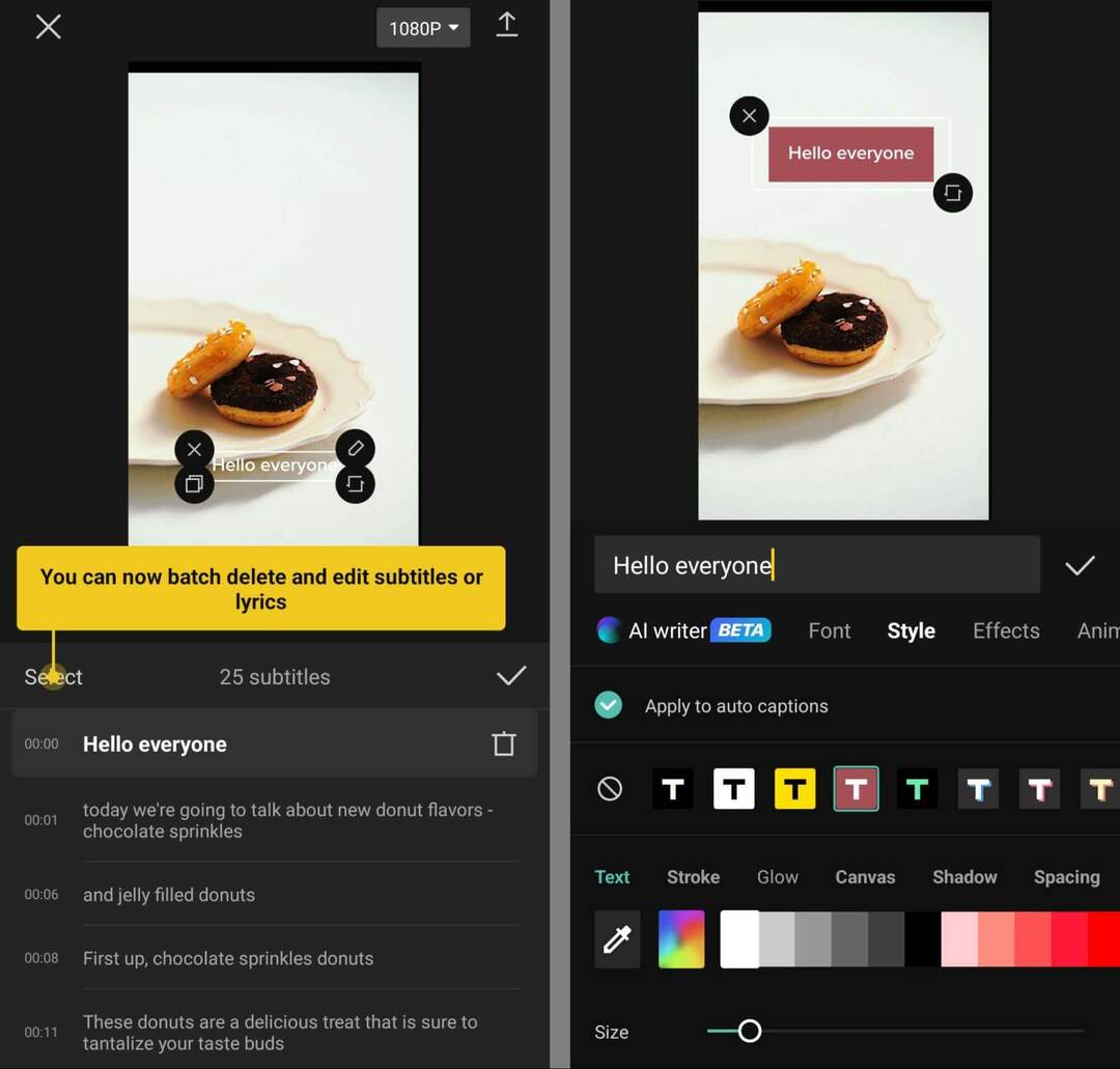 app-di-editing-video-contenuti-in-forma-breve-app-mobile-capcut-ai-writer-beta-testo-seleziona-sottotitoli-11