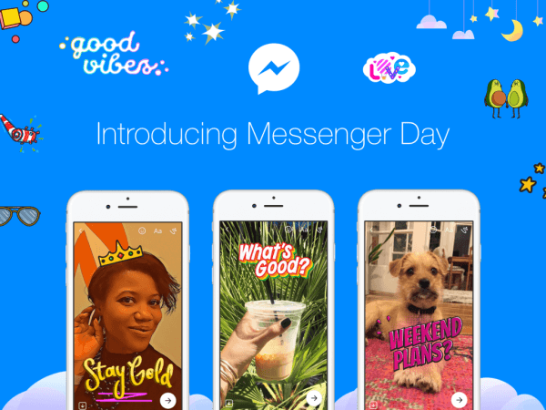 Facebook ha lanciato Messenger Day, un nuovo modo per gli utenti di condividere foto e video mentre avvengono nell'app Messenger autonoma.