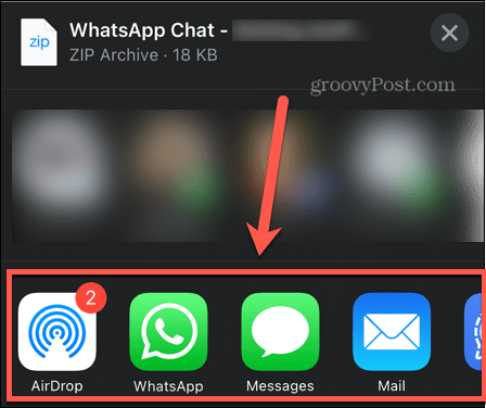 opzioni di esportazione whatsapp