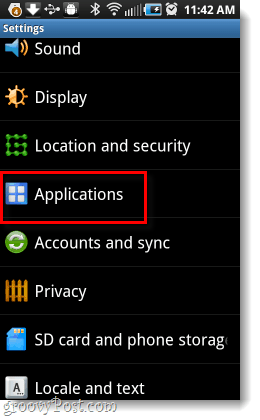 Impostazioni delle applicazioni Android 
