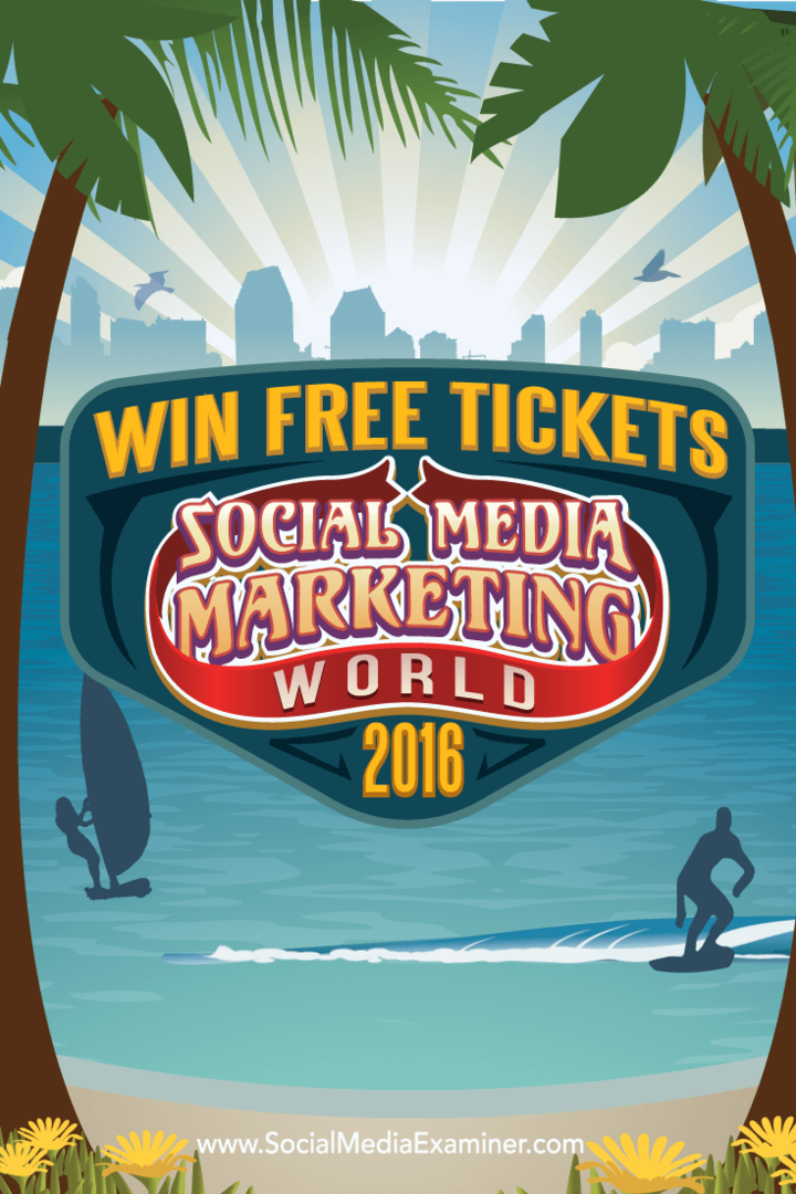 Vinci biglietti gratuiti per Social Media Marketing World 2016: Social Media Examiner