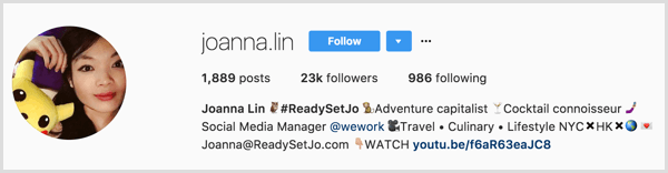 esempio-profilo-personale-instagram-con-collegamento-aziendale