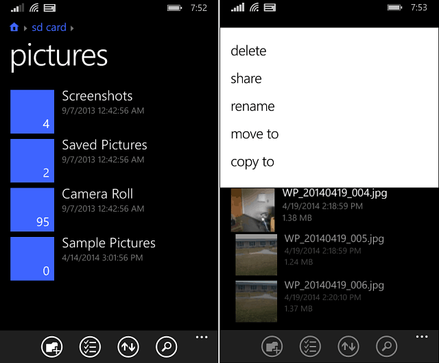 File Manager di Windows Phone 8.1 disponibile ora