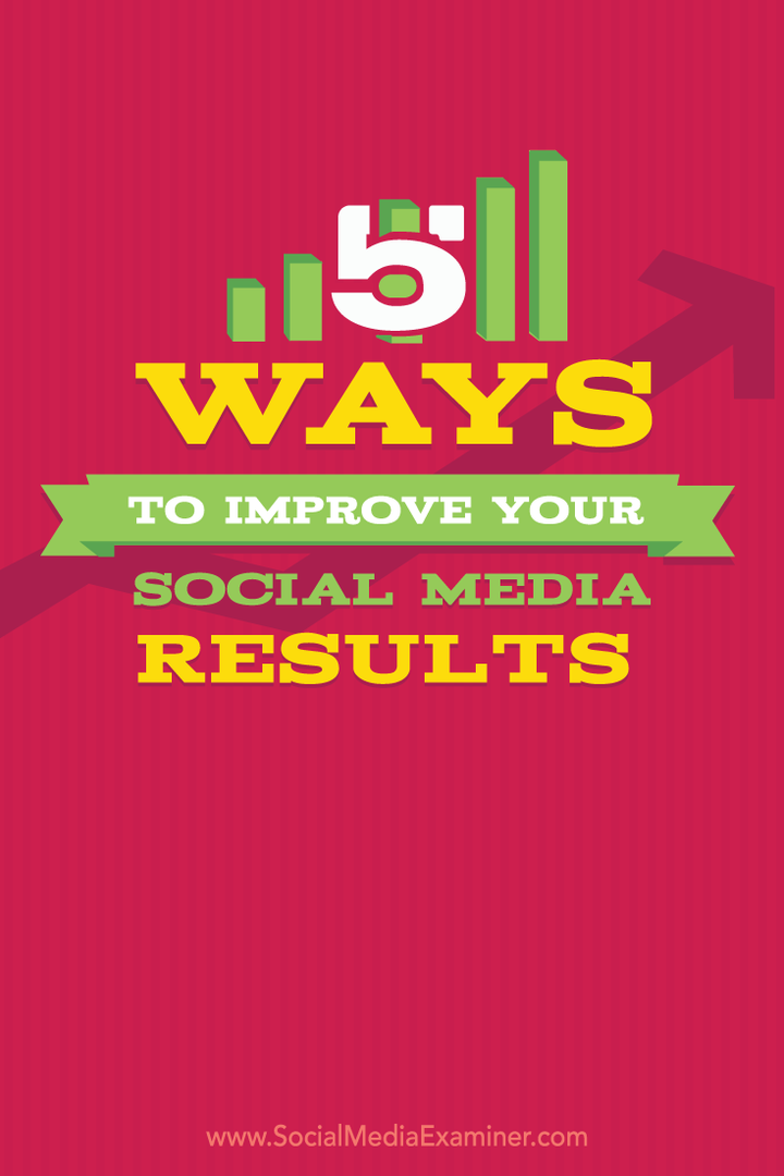 5 modi per migliorare i risultati sui social media: Social Media Examiner