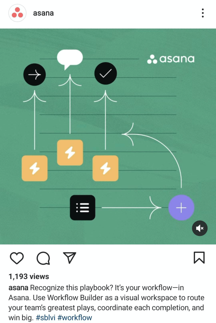 esempio di post di video di Instagram che evidenzia la funzionalità del prodotto