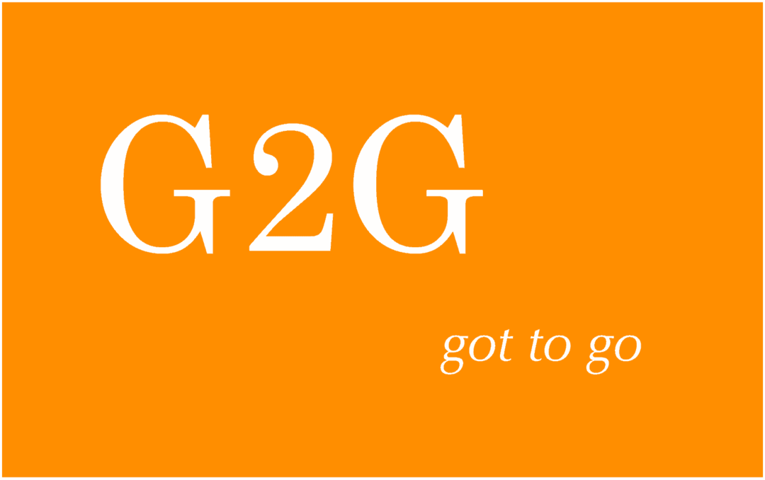 Cosa significa G2G e come lo si usa?