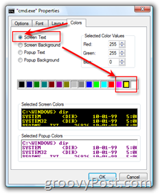 Personalizza dimensioni e colore nella finestra del prompt dei comandi di Windows