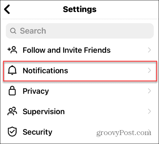 notifiche di instagram