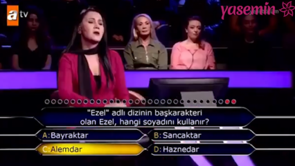 La domanda della serie Ezel che ha segnato il concorso Who Wants to Be a Millionaire!