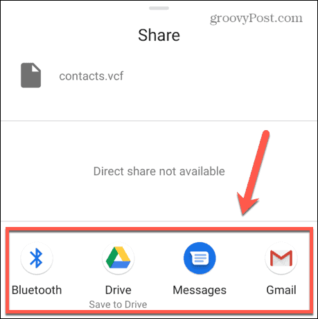 condividere i contatti Android