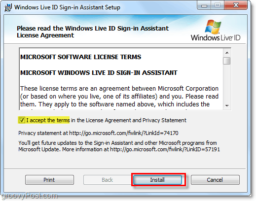 collega il tuo account di Windows 7 installando l'assistente per l'accesso con ID live