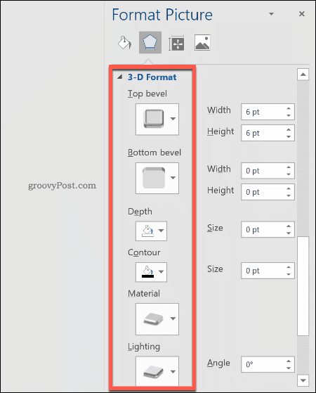 Aggiunta di effetti speciali alle immagini in Word