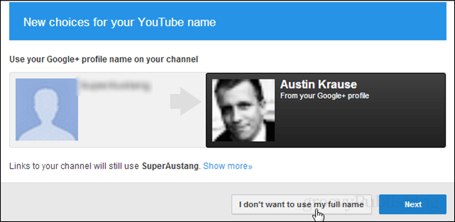 Come impedire a Google di chiedere il tuo vero nome su YouTube