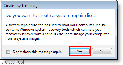 Windows 7: crea un'immagine di sistema