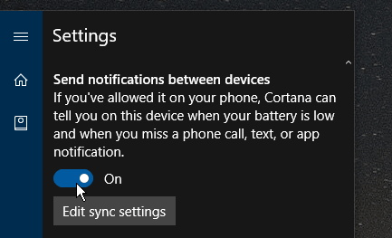 Ricevi notifiche Android sul dispositivo Windows 10