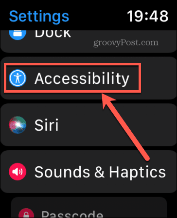 accessibilità dell'orologio Apple