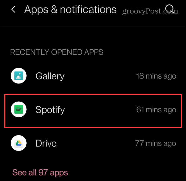 app installate di recente Spotify