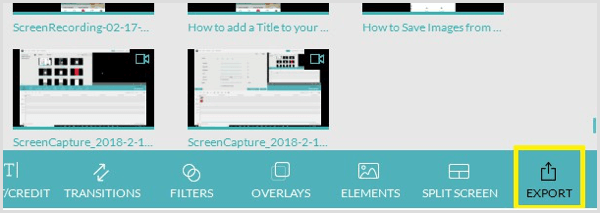 Pulsante di esportazione Filmora