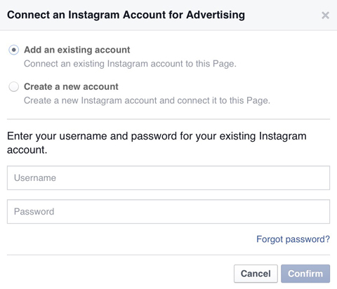 collegare l'account Instagram a Facebook