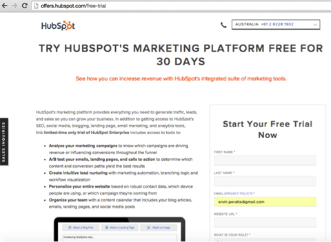 generatore di piombo hubspot