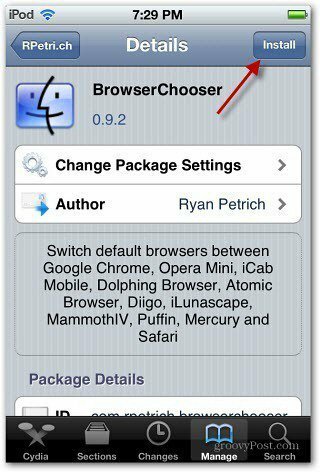 Installa BrowserChooser