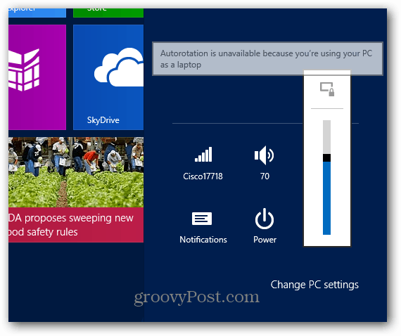 Come bloccare la rotazione dello schermo su Surface con Windows RT