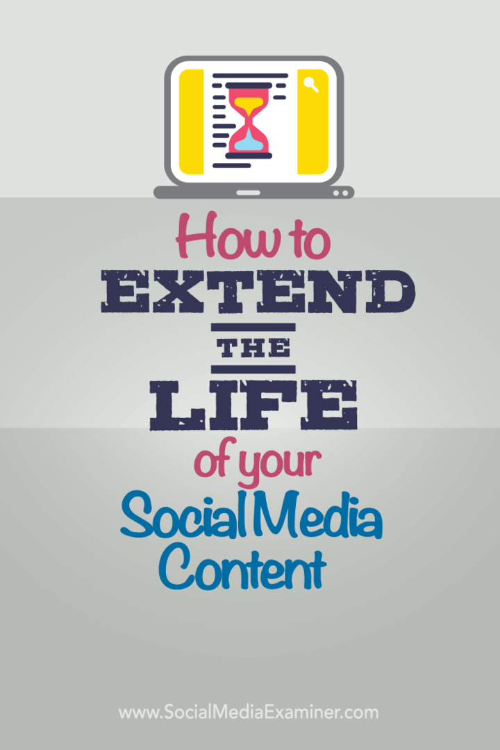 Come prolungare la durata dei tuoi contenuti sui social media: Social Media Examiner