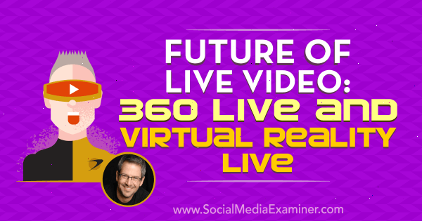 Future of Live Video: 360 Live e Virtual Reality Live con approfondimenti di Joel Comm sul podcast di social media marketing.