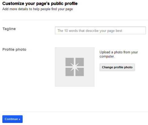 Pagine Google+: slogan e foto del profilo