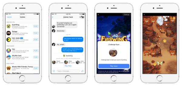 Facebook ha lanciato Instant Games, una nuova esperienza di gioco multipiattaforma HTML5, su Messenger e Facebook News Feed per dispositivi mobili e Web.
